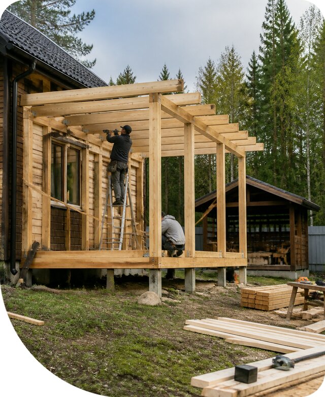 Строительство пристроек и построек на участке в Каменске-Уральском